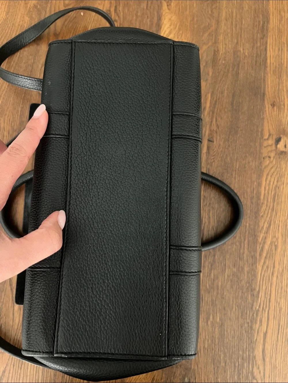 Mulberry Small Bayswater Black Grain Leather Silver Hardware